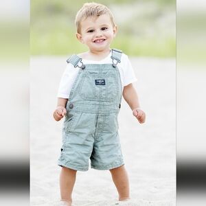 Oshkosh boys gray overall shorts 3T